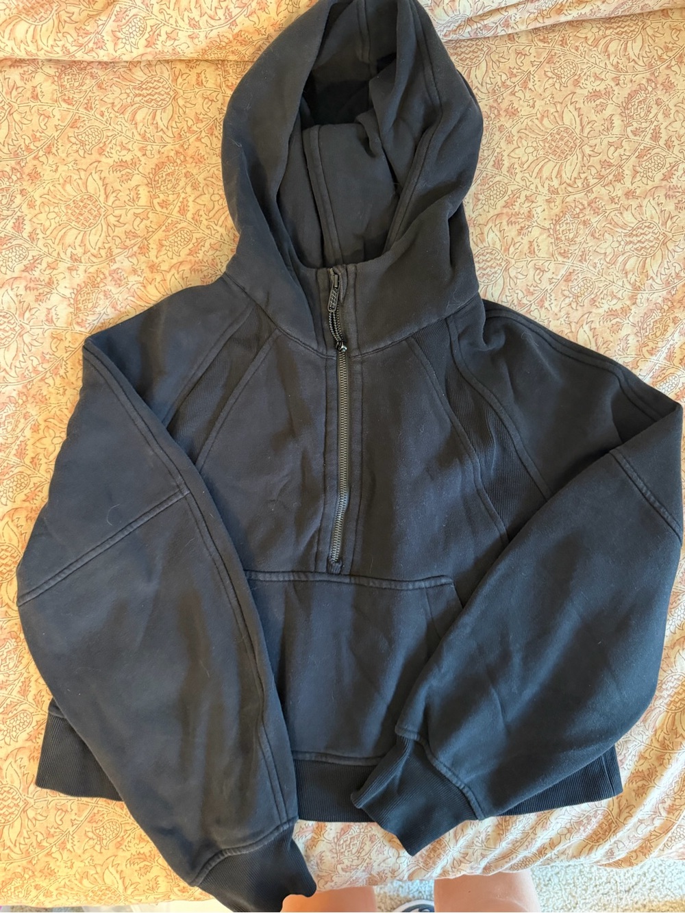 lululemon athletica Black Crewneck Half-Zip Hoodie